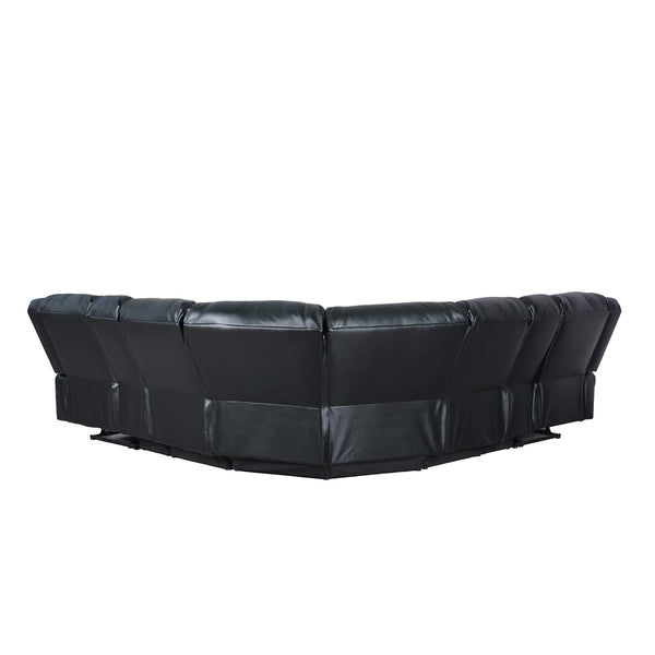 Reclining Sectional Sofa with Cup Holders & Storage