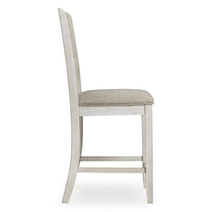 Counter Height Ladderback Bar Stools Set of 2 – Upholstered Seat, Solid Wood