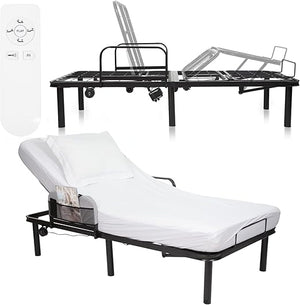 Twin Adjustable Bed Base Frame – Electric Metal Platform with Remote & USB Ports