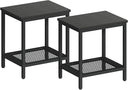 2-Tier Outdoor Side Table with Storage