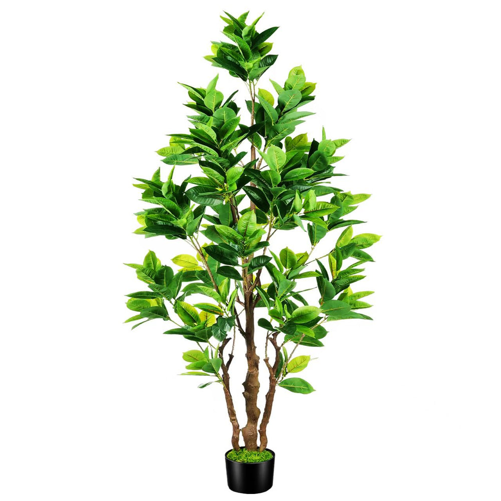 Artificial Rubber Tree 7.2ft Indoor Outdoor Plant