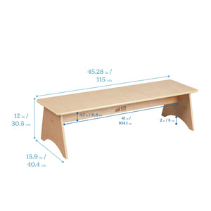 Kids Wooden Bench – Birch Plywood, Montessori-Inspired