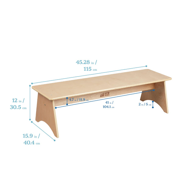 Kids Wooden Bench – Birch Plywood, Montessori-Inspired