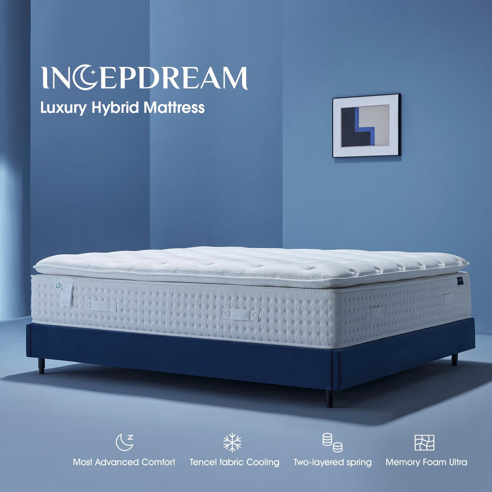 King Size Hybrid Pillow Top Mattress – 14 Inch Medium Plush