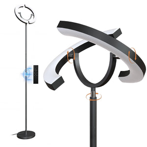 LED Floor Lamp with Remote, Stepless Dimming & Color Temperature Control