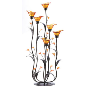 Amber Calla Lily Candleholder Wedding Centerpieces – Set of 10