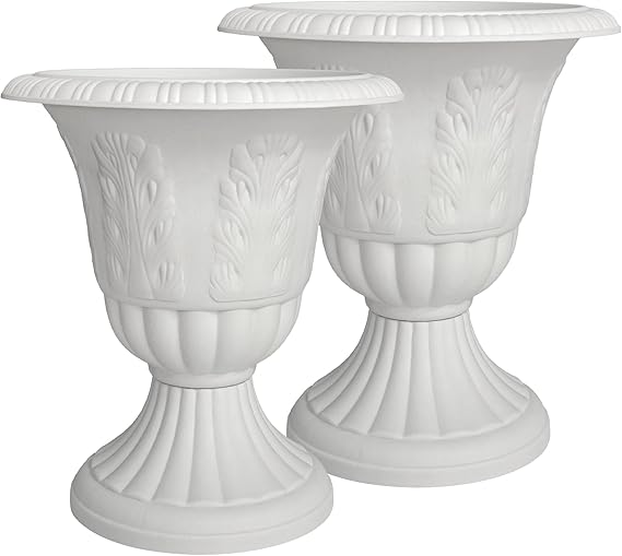 Tall Outdoor Decorative Planters Set of 2