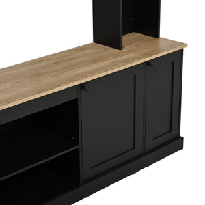 91" Arched Entertainment Center Wall Unit