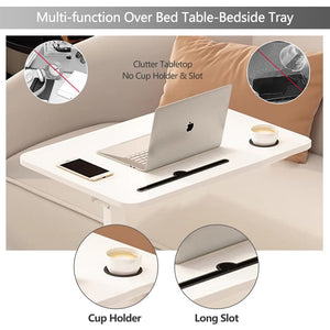 Adjustable Overbed Table with Wheels & Cup Holder