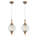 G9 Pendant Light Set of 2 – Glass Shade Adjustable Hanging Light