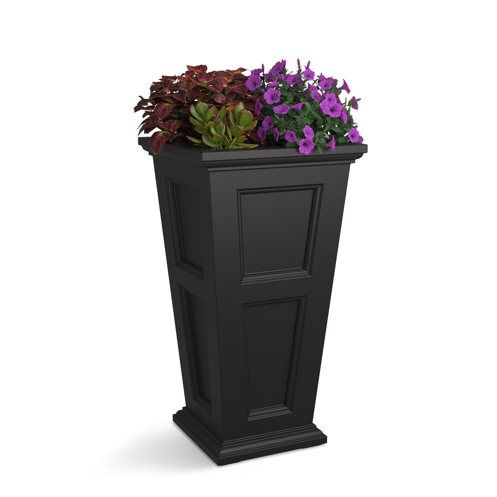 Tall Self-Watering Planter — 34" Polyethylene, UV & Weather Resistant, Indoor & Outdoor