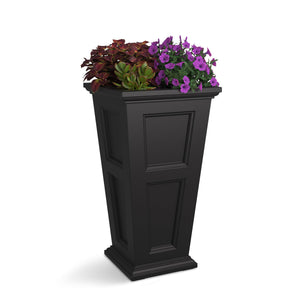 Tall Self-Watering Planter — 34" Polyethylene, UV & Weather Resistant, Indoor & Outdoor