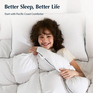 Goose Down Fiber Comforter – 420TC Cotton Shell, All-Season