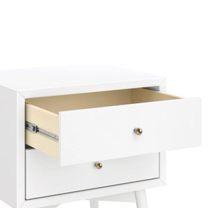 Wood Nightstand with 2 Drawers – Kids & Guest Bedroom Bedside Table