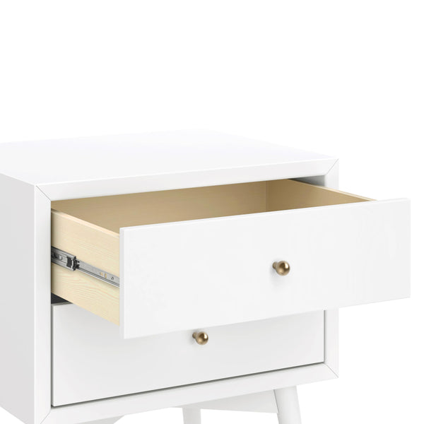 Wood Nightstand with 2 Drawers – Kids & Guest Bedroom Bedside Table