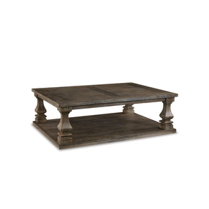 Farmhouse Coffee Table – Weathered Gray Finish