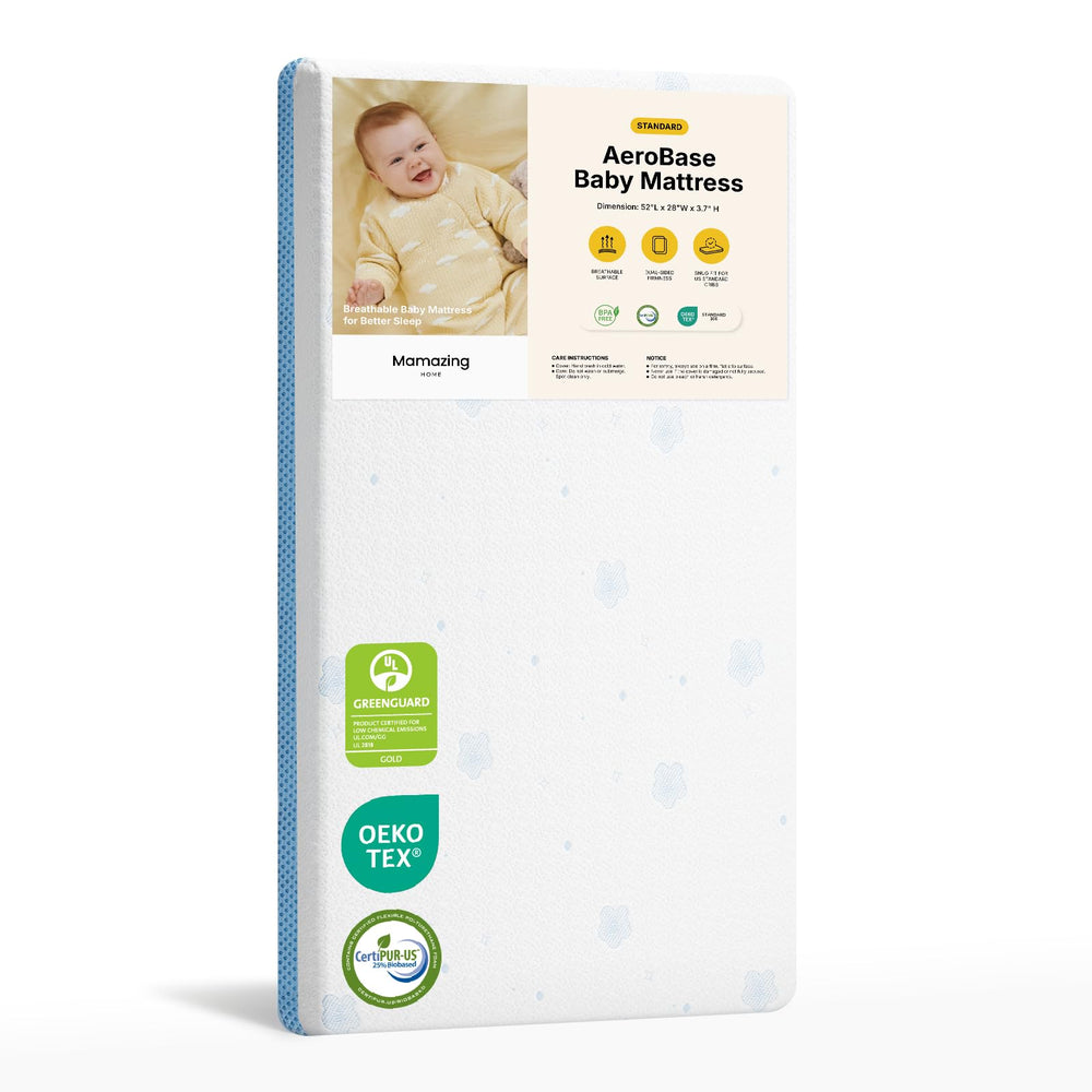Baby Crib & Toddler Mattress – 2-Stage Breathable, Waterproof, Machine-Washable