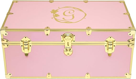 Green & Black Storage Trunk with Monogram – 30"x17"x13" Footlocker