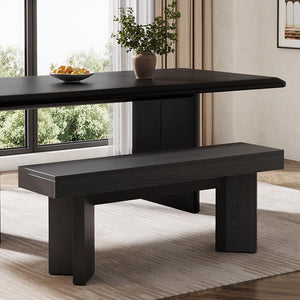 47" Farmhouse Wooden Dining Bench