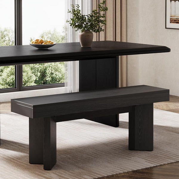 47" Farmhouse Wooden Dining Bench
