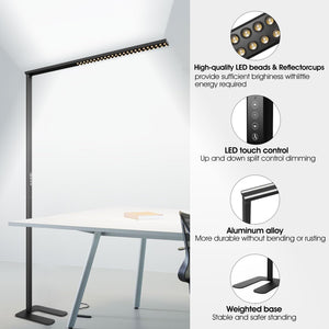 80W LED Floor Lamp Dimmable 8000LM Natural Daylight