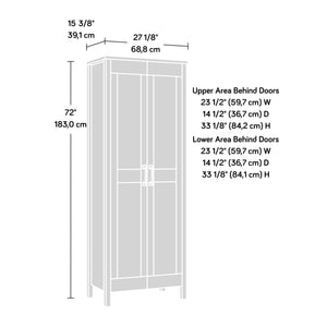 Tall 2-Door Storage Cabinet with Adjustable Shelves