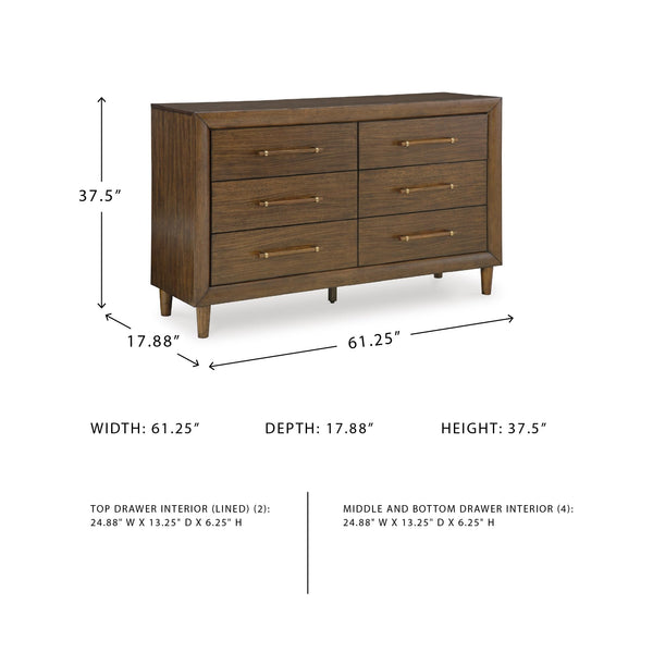 6-Drawer Dresser & 5-Drawer Chest – Dark Brown
