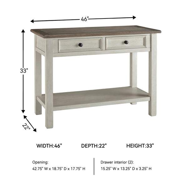 Farmhouse Sofa Table with Drawers
