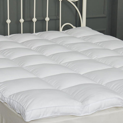 2-Inch Quilted Mattress Topper with Down Alternative Fill & 4-Band Elastic Skirt