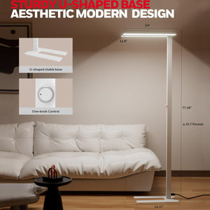 Full Spectrum LED Floor Lamp with Dimmer