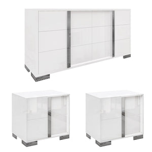 3-Piece Bedroom Dresser Set with 2 Nightstands & 6-Drawer Dresser