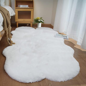 Faux Fur Area Rug 4x6 – Fluffy Shag Carpet for Bedroom & Living Room