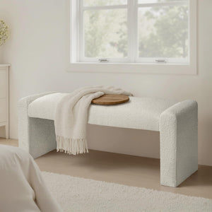 47" Upholstered Bench with Solid Wood Frame