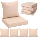 Outdoor Chair Cushions Set of 4 – 24x24 Waterproof Patio Seat & Back Cushions