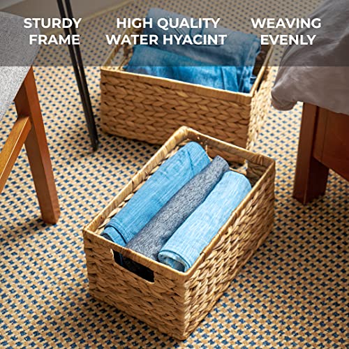 Water Hyacinth Storage Baskets Set of 6
