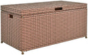 Wicker Rattan Outdoor Storage Deck Box with Steel Frame
