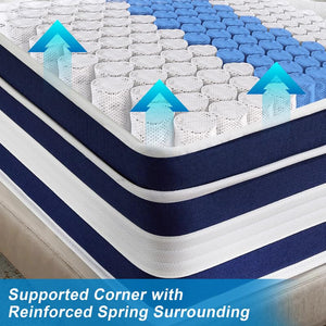 10 Inch Hybrid Memory Foam Mattress in a Box – Medium Firm, CertiPUR-US