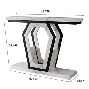 47" Console Table – Marble Texture
