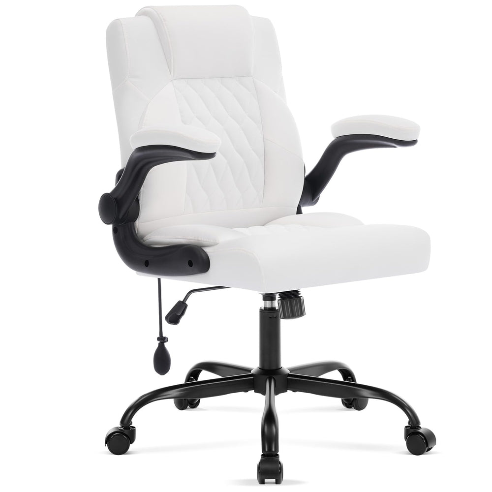 Ergonomic Office Chair with Inflatable Lumbar Support & Flip-Up Arms
