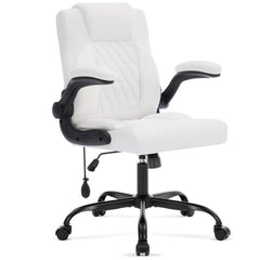 Ergonomic Office Chair with Inflatable Lumbar Support & Flip-Up Arms