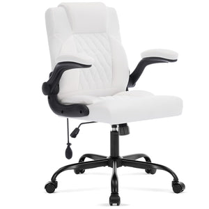 Ergonomic Office Chair with Inflatable Lumbar Support & Flip-Up Arms