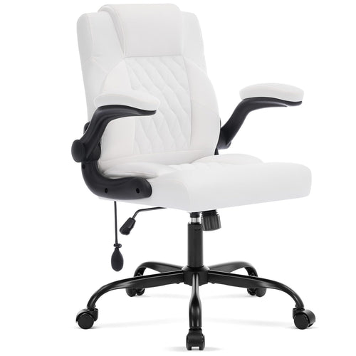 Ergonomic Office Chair with Inflatable Lumbar Support & Flip-Up Arms