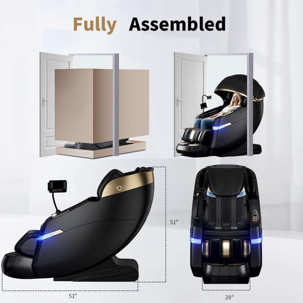 Zero Gravity Massage Chair – 51" SL Track, 3D Shiatsu, 20 Programs