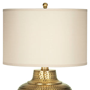 Rustic Farmhouse Table Lamps 27" Tall, Set of 2 – Antique Brass, Cream Linen Drum Shade