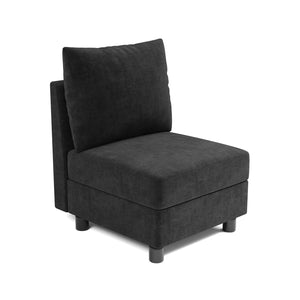Modular Sectional Sofa Middle Seat Module – Dark Grey