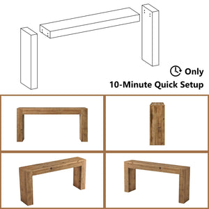 Reclaimed Wood Console Table 63"