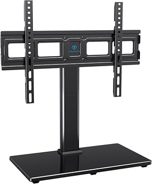 Universal Swivel TV Stand with Tempered Glass Base