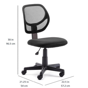 Low Back Mesh Office Chair with Adjustable Height & Swivel