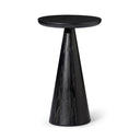Round Wood Side Table – Rustic Industrial Accent
