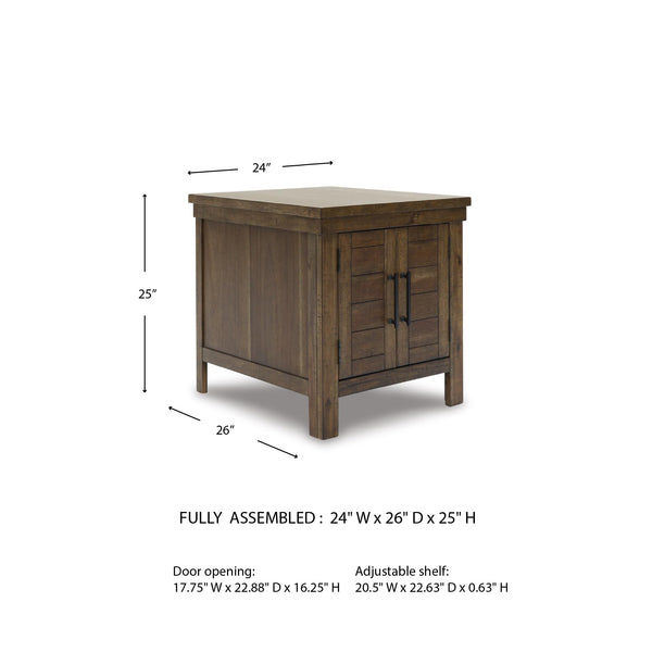 Farmhouse End Table with Cabinet Doors